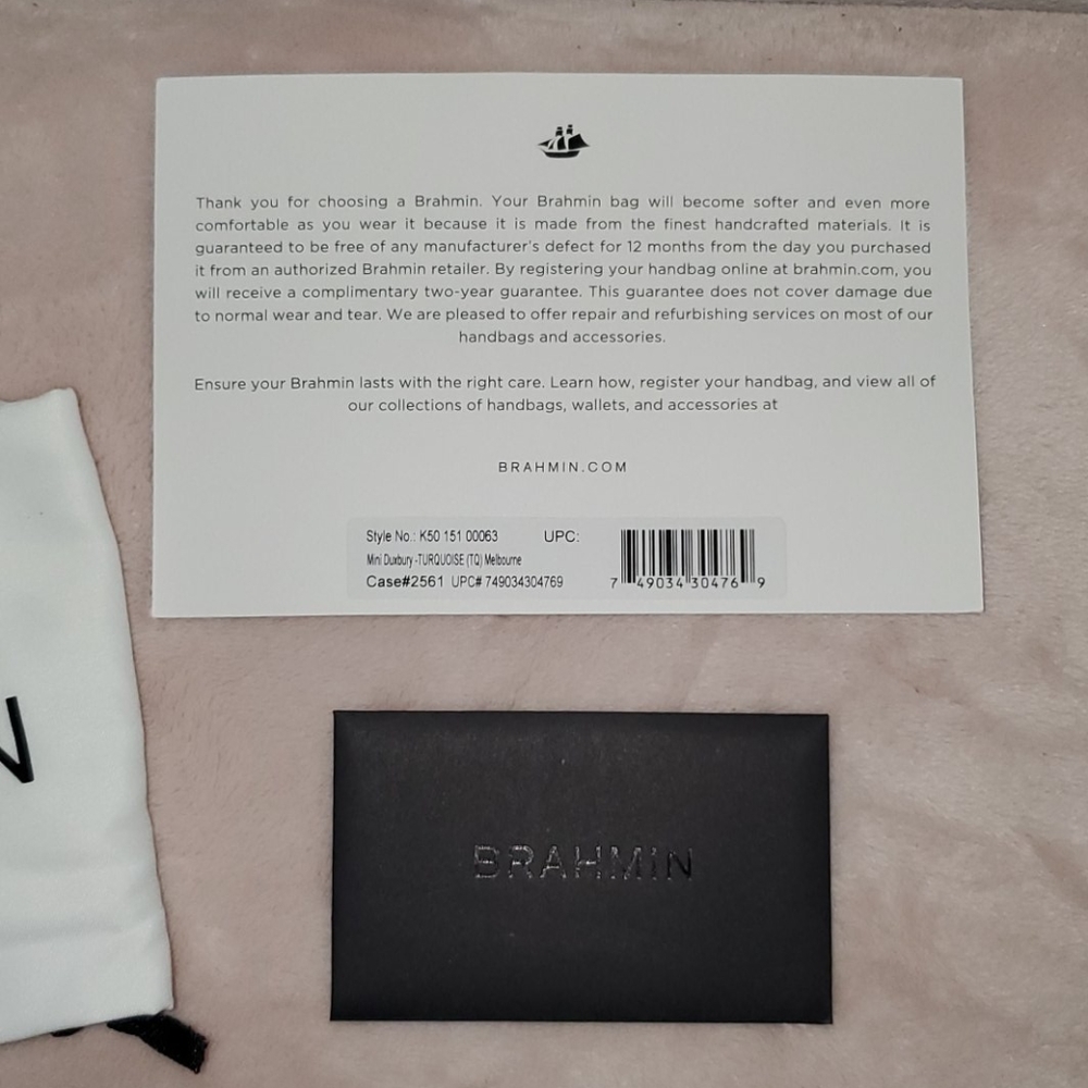 Brahmin Mini Duxbury Turquoise Melbourne Crossbody - Picture 10 of 14